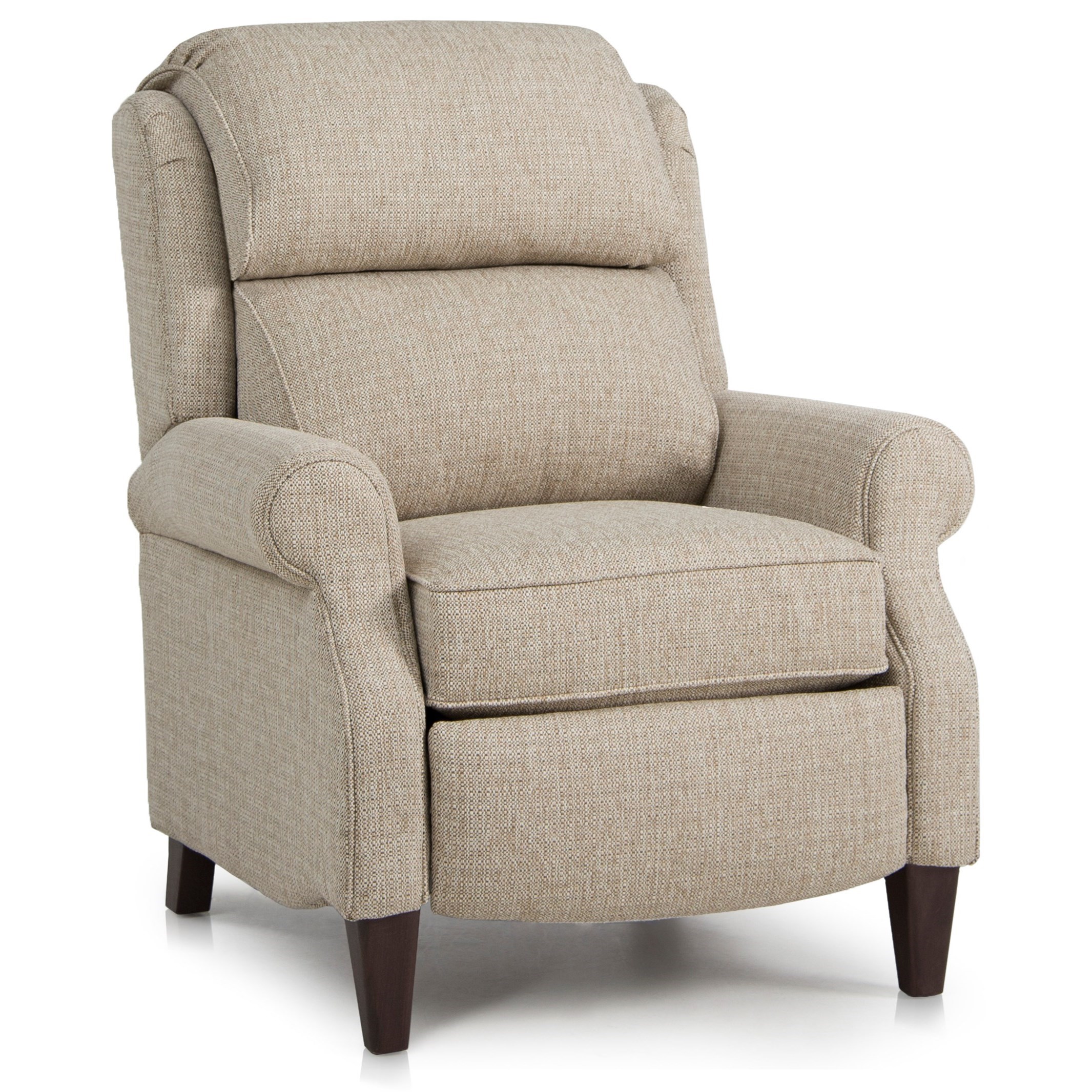 Smith Brothers 503 Traditional Pressback Reclining Chair with Rolled Arms Darvin Furniture